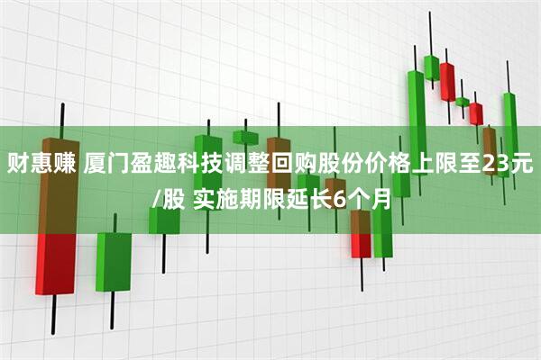 财惠赚 厦门盈趣科技调整回购股份价格上限至23元/股 实施期限延长6个月