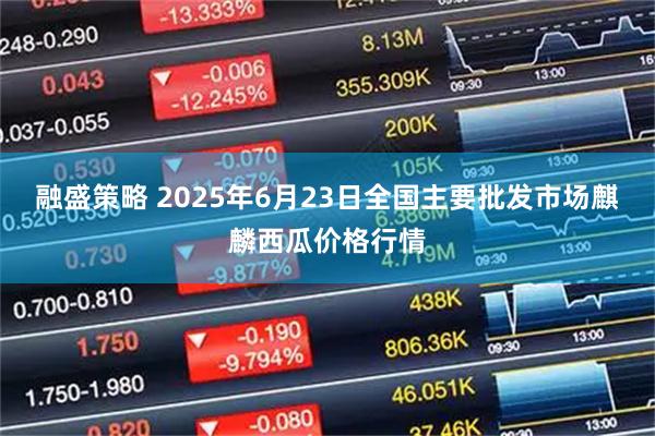 融盛策略 2025年6月23日全国主要批发市场麒麟西瓜价格行情