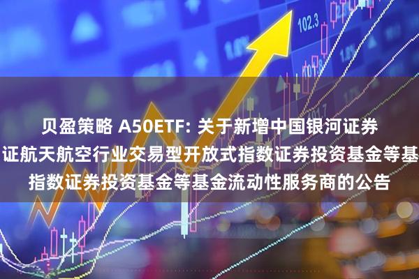 贝盈策略 A50ETF: 关于新增中国银河证券股份有限公司为华夏国证航天航空行业交易型开放式指数证券投资基金等基金流动性服务商的公告